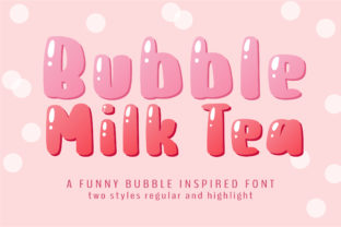 Bubble Milk Tea Font