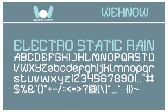 Electro Static Rain: A Futuristic Display Font