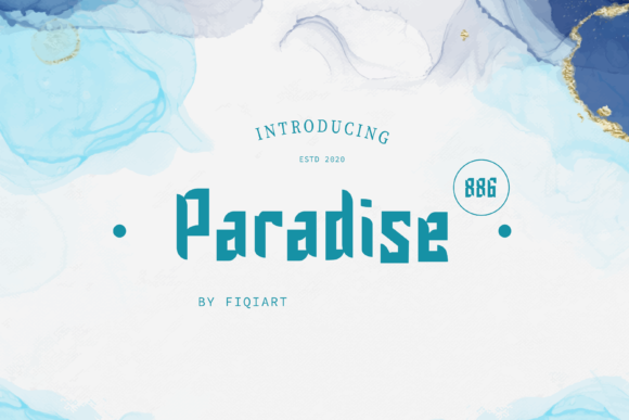 Paradise 886: A Premium Display Font