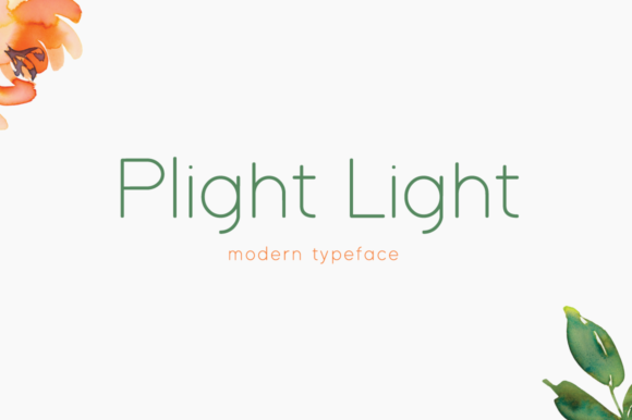 Plight Light Font for Creative Projects